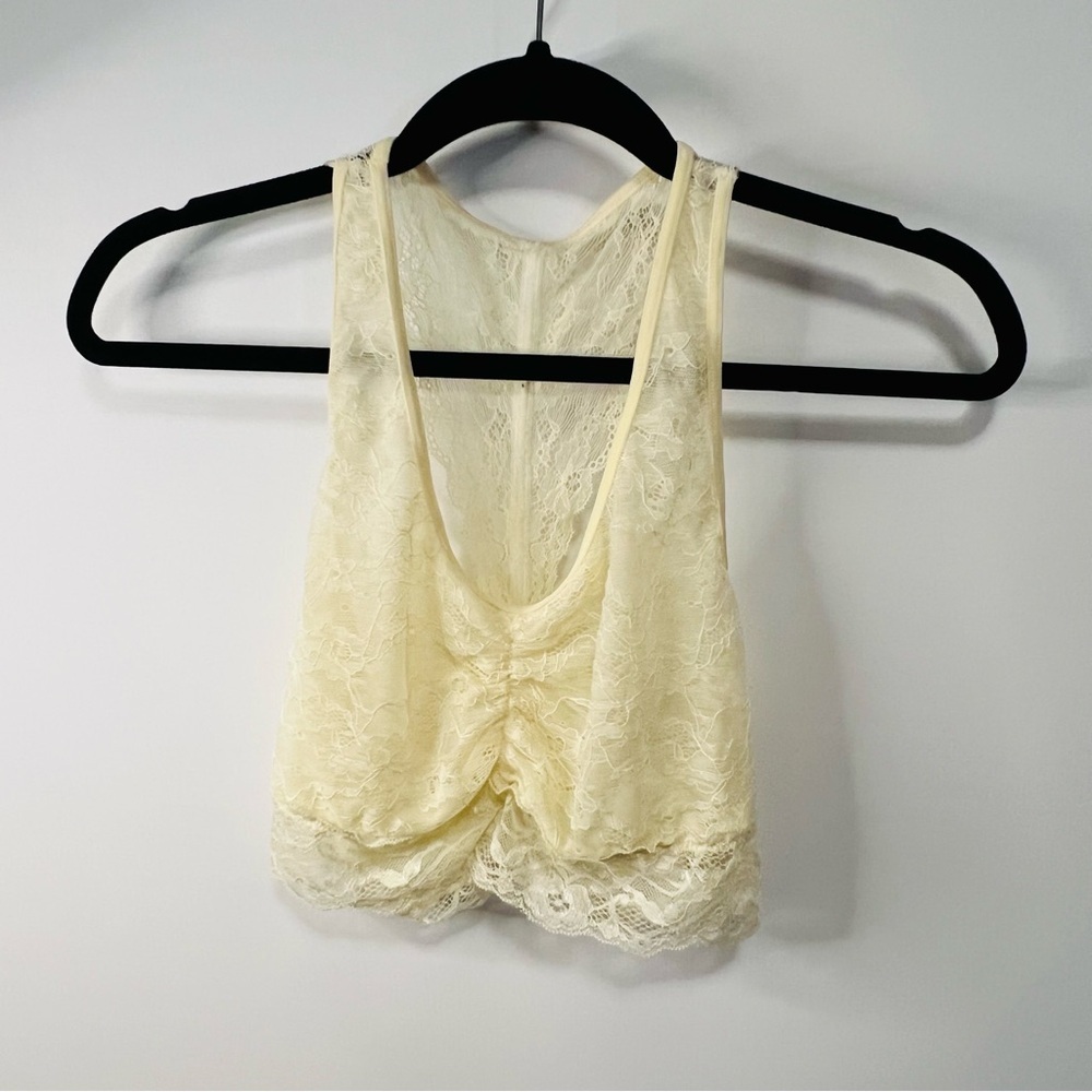 Ivory Colored Lace Racerback Bralette Size Xl Nwot